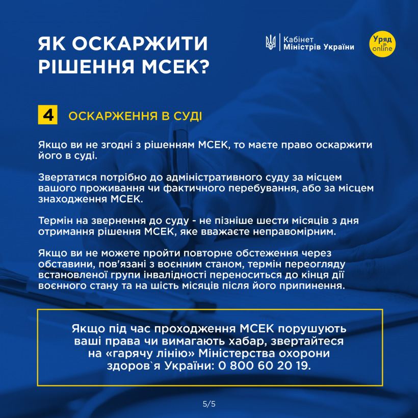 Як оскаржити рішення МСЕК