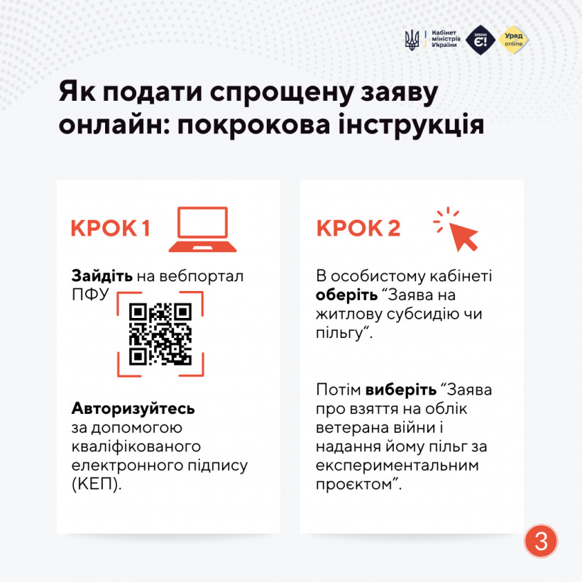 Як ветерану війни подати спрощену заяву на пільги онлайн